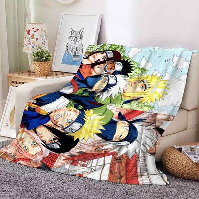 Anime Naruto Flannel Fleece Blanket Sasuke Kakashi Air Conditioner Decke Couch Quilt