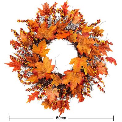 45cm Herbst Kranz Herbstkranz Halloween Herbstkranz Herbst Herbst Ahornblatt Beeren G