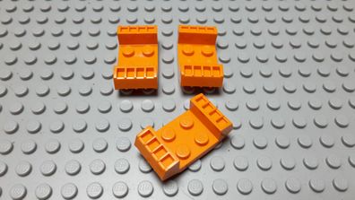 LEGO 3 Technik 2x4 Platte mit Rillen Orange Nummer 41862