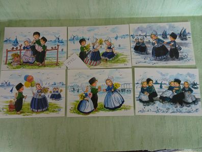 alte Postkarten AK van der Meulen bv Sneek MS Meisje unterwegs Holland Kinder
