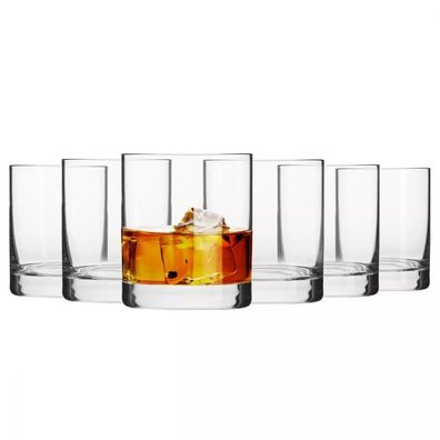 Krosno Blended Gläser für Whisky Brandy Getränke | Set 6 | 300 ml | Spülmaschine
