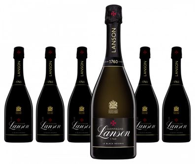 6 x Lanson Le Black Réserve Champagne