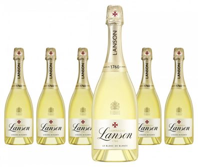 6 x Lanson Blanc De Blancs Champagne