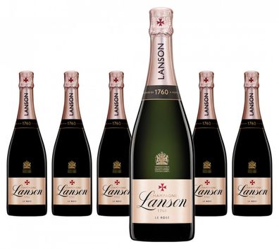 6 x Lanson Le Rosé Champagne