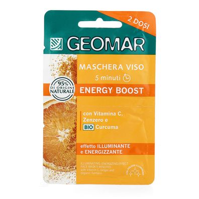 GEOMAR Energy Boost Gesichtsmaske mit Vitamin C, Ingwer und Kurkuma 2x7,5ml