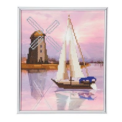Segelschiff mit Windmühle