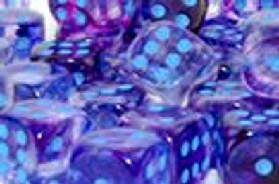 Nebula Polyhedral Nocturnal/ blue Luminary d6 w/ #s
