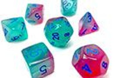 Gemini Polyhedral Gel Green-Pink/ blue Luminary 7-Die Set