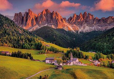 Sonnenuntergang über Val di Funes