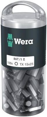Wera 867/1 TORX® DIY 100, TX 15 x 25 mm, 100-teilig