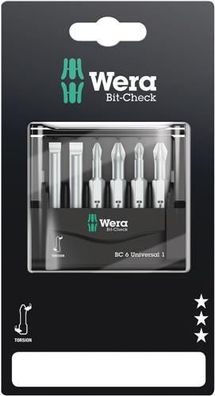 Wera Bit-Check 6 Universal 1 SB, 6-teilig