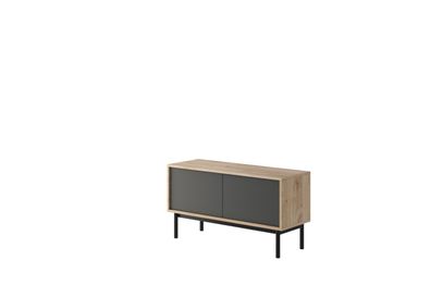 Furnlux TV-Lowboard/ Fernsehtisch BASIC - Schwarz - 104 cm - Stil: Modern