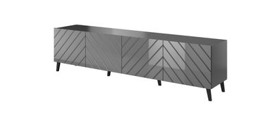 Furnlux TV-Lowboard/ Fernsehtisch ABETO - Graphit - 200 cm - Stil: Modern