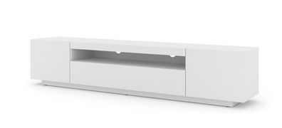 Furnlux TV-Lowboard/ Fernsehtisch AURA - Weiß - 200 cm - Stil: Modern