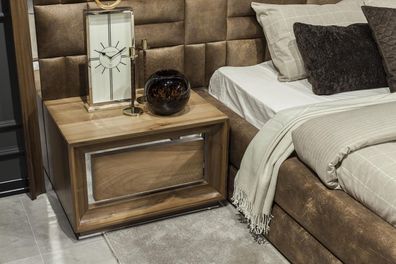 Luxus Nachttisch Beistelltisch Schlafzimmer Nachttische Brauner Loft Moderner