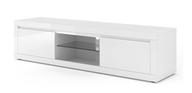 Furnlux TV-Lowboard/ Fernsehtisch BELLO BIANCO - Weiß - 180 cm - Stil: Modern