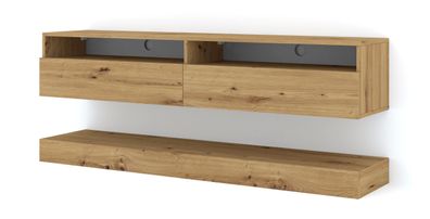 Furnlux TV-Lowboard/ Fernsehtisch DUO - Beige - 160 cm - Stil: Modern