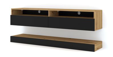 Furnlux TV-Lowboard/ Fernsehtisch DUO - Beige - 160 cm - Stil: Modern