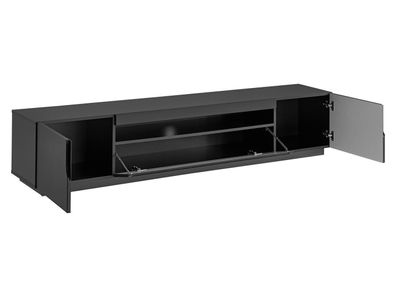 Furnlux TV-Lowboard/ Fernsehtisch ESTON - Schwarz - 200 cm - Stil: Modern