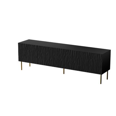 Furnlux TV-Lowboard/ Fernsehtisch JUNGLE - Schwarz - 190 cm - Stil: Modern