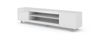 Furnlux TV-Lowboard/ Fernsehtisch KATE - Weiß - 189 cm - Stil: Modern