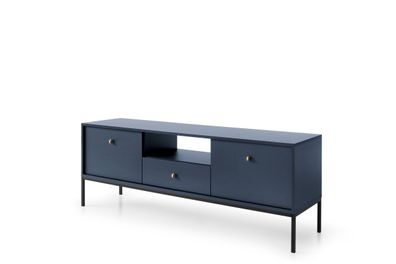 Furnlux TV-Lowboard/ Fernsehtisch MONO - Blau - 153 cm - Stil: Modern