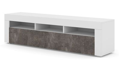 Furnlux TV-Lowboard/ Fernsehtisch MORENO - Weiß - 160 cm - Stil: Modern