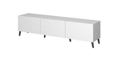 Furnlux TV-Lowboard/ Fernsehtisch NOVA - Weiß - 186 cm - Stil: Modern