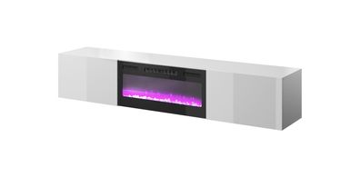 Furnlux TV-Lowboard/ Fernsehtisch SLIDE - Weiß - 200 cm - Stil: Modern