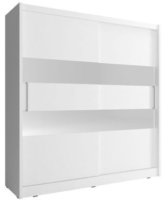 Furnlux Drehtürenschrank MAJA - Weiß - 180 x 62 x 200 cm - Stil: Modern