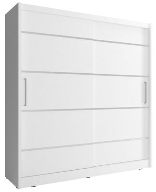 Furnlux Drehtürenschrank MAJA - Weiß - 180 x 62 x 200 cm - Stil: Modern