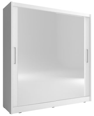 Furnlux Drehtürenschrank MAJA - Weiß - 200 x 62 x 214 cm - Stil: Modern