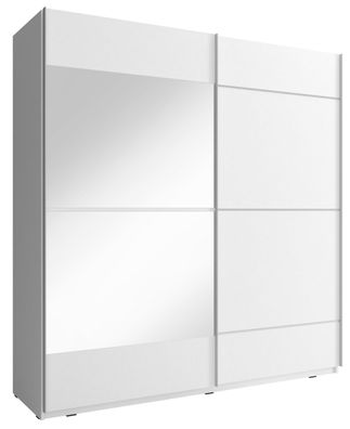 Furnlux Drehtürenschrank MIKA - Weiß - 150 x 63 x 214 cm - Stil: Modern
