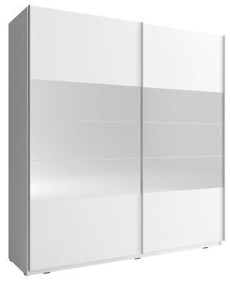Furnlux Drehtürenschrank MIKA - Weiß - 150 x 63 x 214 cm - Stil: Modern
