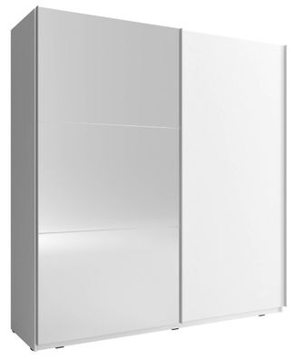 Furnlux Drehtürenschrank MIKA - Weiß - 200 x 63 x 214 cm - Stil: Modern
