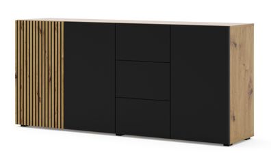 Furnlux Kommode AURIS - Beige - 180 x 42 x 82 cm - Stil: Modern