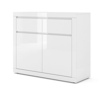 Furnlux Kommode BELLO BIANCO - Weiß - 105 x 40 x 89 cm - Stil: Modern