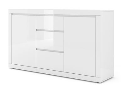 Furnlux Kommode BELLO BIANCO - Weiß - 150 x 40 x 89 cm - Stil: Modern