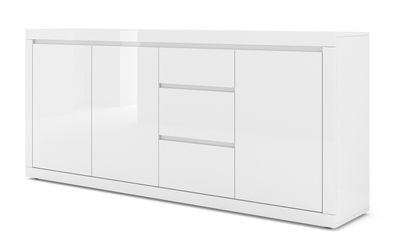 Furnlux Kommode BELLO BIANCO - Weiß - 195 x 40 x 89 cm - Stil: Modern
