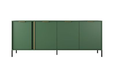 Furnlux Kommode LARS - Grün - 203 x 40 x 82 cm - Stil: Modern
