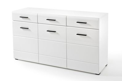 Furnlux Kommode LAUREN - Weiß - 150 x 41 x 86 cm - Stil: Modern