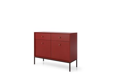 Furnlux Kommode MONO - Rot - 103 x 39 x 83 cm - Stil: Modern