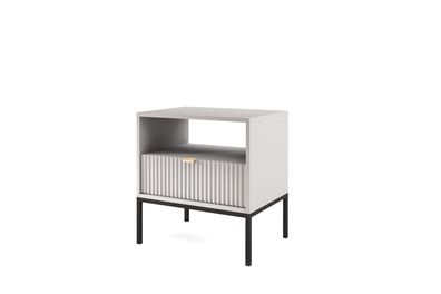 Furnlux Nachttisch NOVA S - Grau - 54 x 39 x 56 cm - Stil: Modern