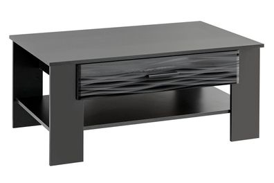 Furnlux Couchtisch BLADE - Schwarz - 105 x 65 x 46 cm - Stil: Modern