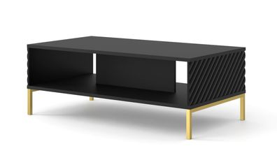 Furnlux Couchtisch SURF - Schwarz - 90 x 60 x 43 cm - Stil: Modern