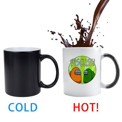 Among Us Crewmate Thermoeffekt Tasse Cartoon Ceramic Kaffee Tee Milch Becher