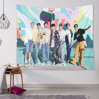 Kpop BTS Wandteppich Dynamite Album Flanell Hintergrund Tuch Wohnkultur Wall Tapestry