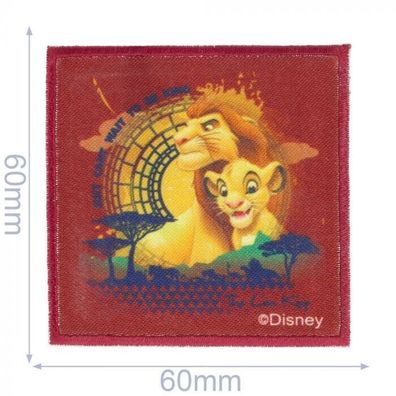 HKM 30807 König der Löwen Bügelbild, Patch, Disney Simba The Lion King, ca.6x6