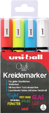 uni-ball 186204 - Fenster- & Kreidemarker UNI CHALK PWE-5M, 1,8 - 2,5 mm, Rundspit...
