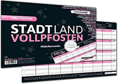 Stadt Land Vollpfosten - Girls Edition (DINA4-Format)